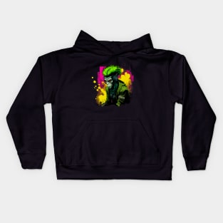 Neon Punk Monkey Kids Hoodie